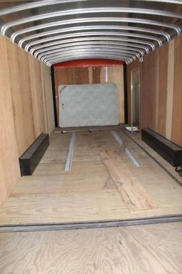 2004 8Ft.x18Ft. H&H Enclosed Trailer w/ Rear Drop Gate, Side Door, Like New