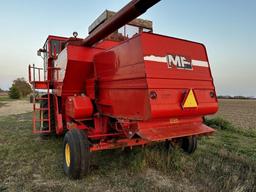 Massey Ferguson 750 Combine w/ Red Cab