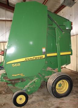 JD 568 Mega Wide Plus Baler w/Twine Tie