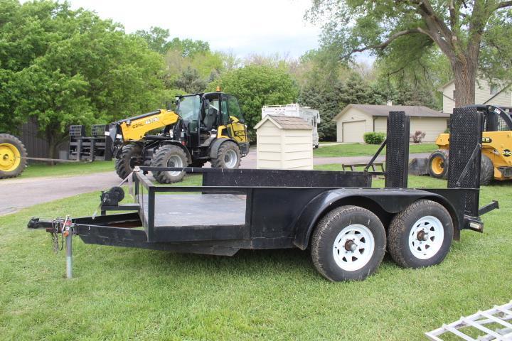 6 Ft.x12 Ft. BP Car Trailer w/6 Bolt Rims & Ramps (Good)