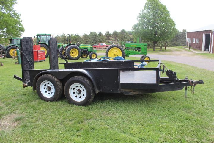 6 Ft.x12 Ft. BP Car Trailer w/6 Bolt Rims & Ramps (Good)