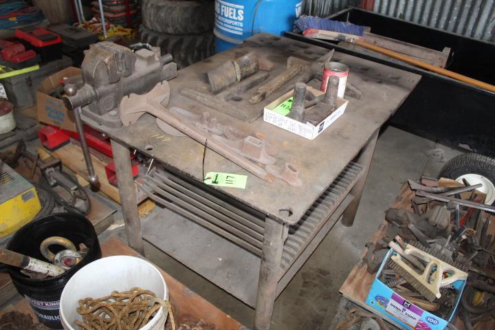 3 ft.x51 1/2 in. Blacksmith Tbl. w/ 5 in. Vise