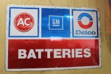24 In. x36 In. GM AC Delco Batt. Met. Sign