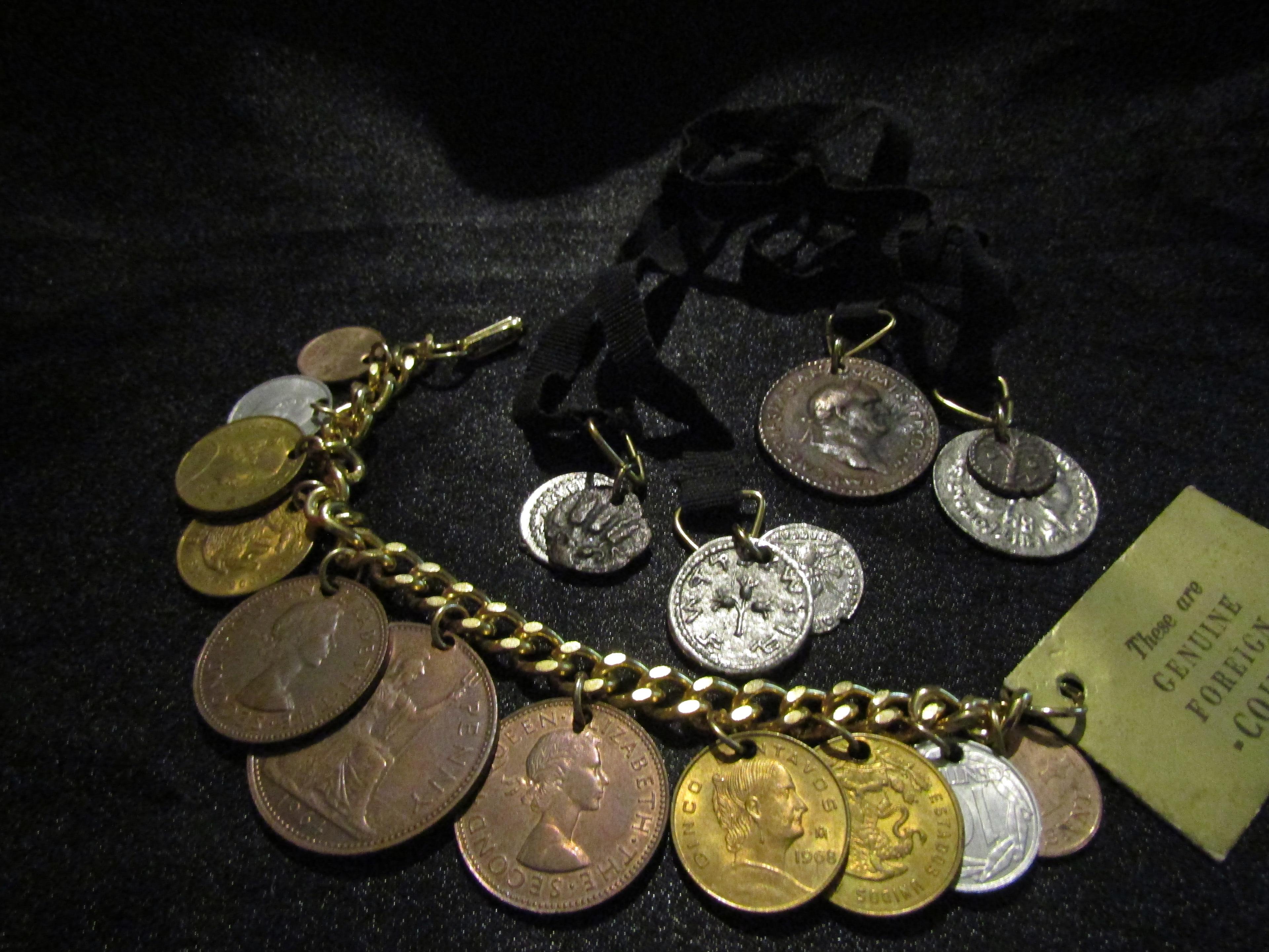 Vintage Foreign Coin Braclet 1950's 1960's and Others