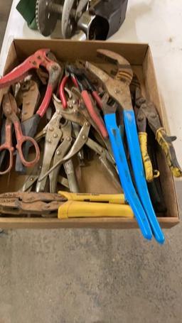 Box of misc pliers