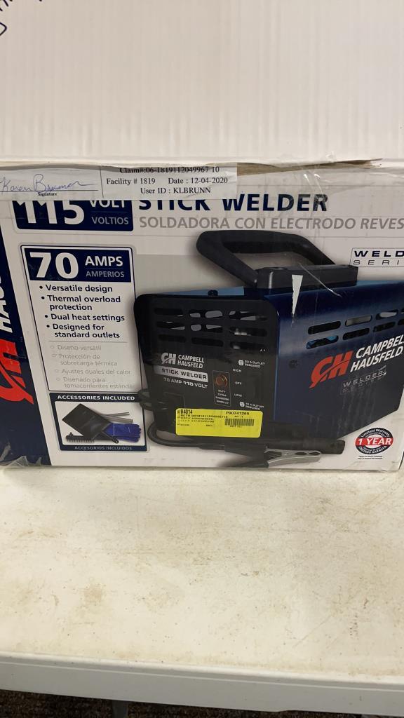 CH 115V/70 amp stick welder