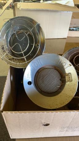 Lot of 3 tank top propane heaters