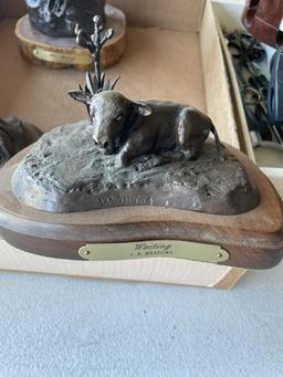 3 small bronze sculptures