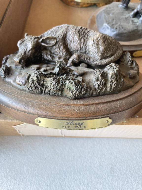 3 small bronze sculptures