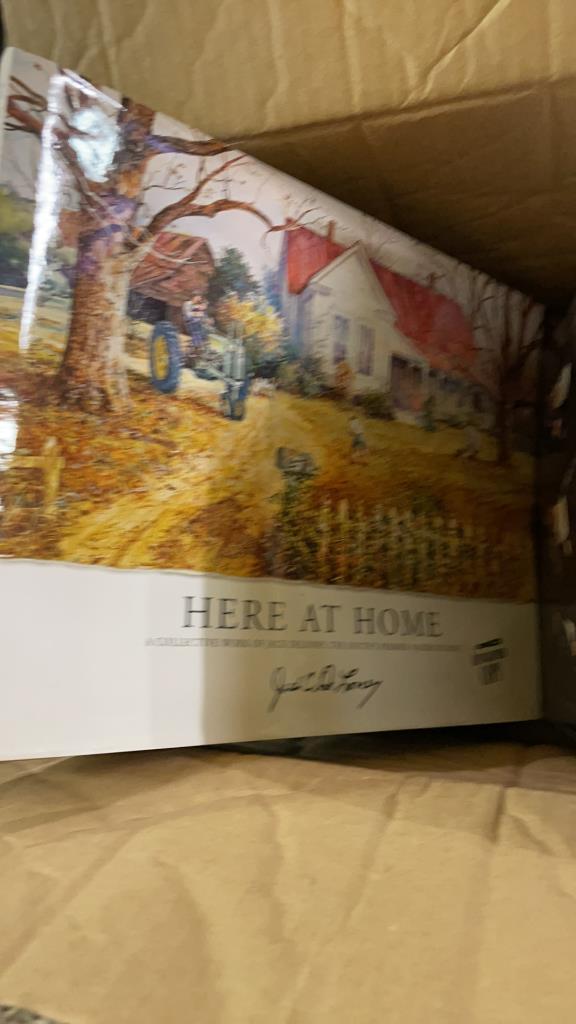 Box of Bibles & books