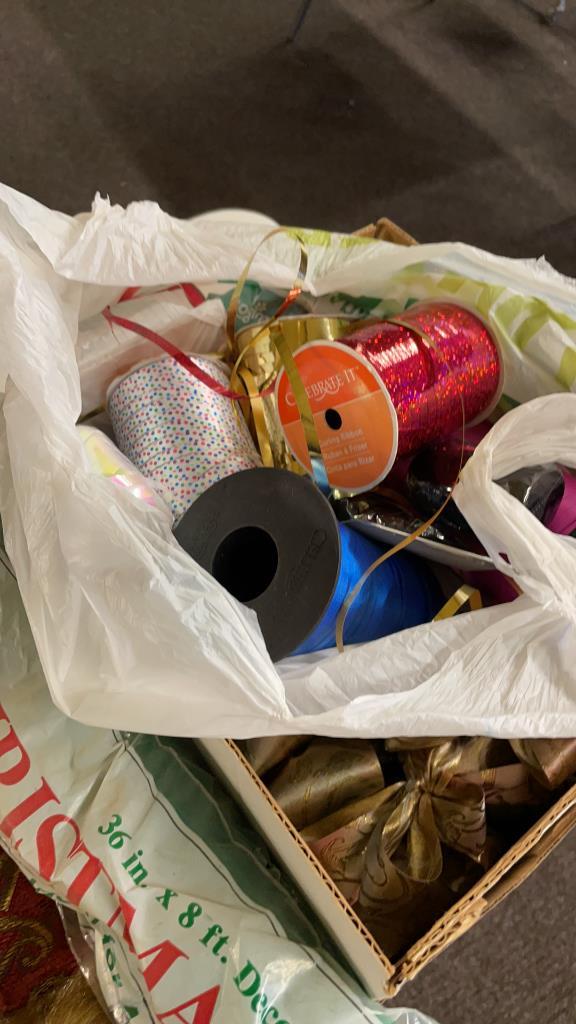 2 boxes of Christmas decorations