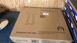 New 18” grey wash side table