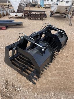 New 66" Rock and Brush Grapple bucket for Skid