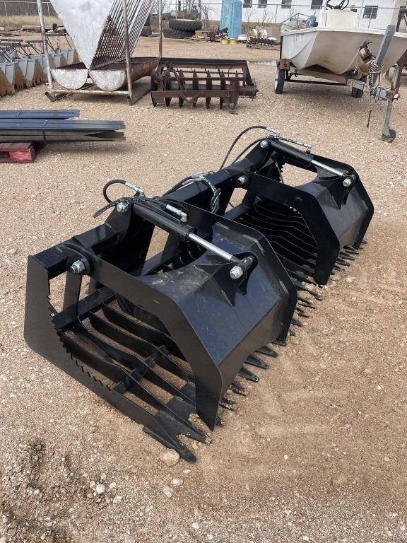 New 66" Rock and Brush Grapple bucket for Skid