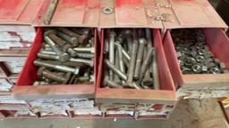 30 drawer bolt bin w/bolts & nuts