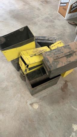 Lot of empty ammo boxes