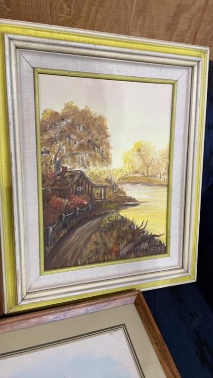 Misc framed artwork -old homes