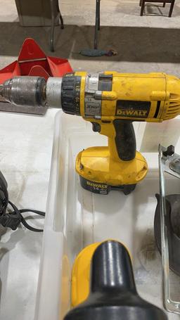 Lot of DEWALT 18V tools & case