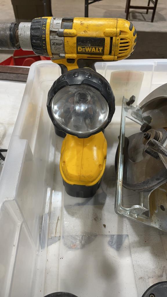 Lot of DEWALT 18V tools & case