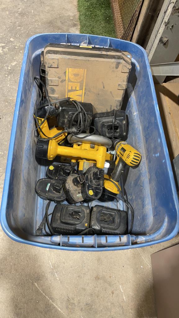 Lot of DEWALT 18V tools & case