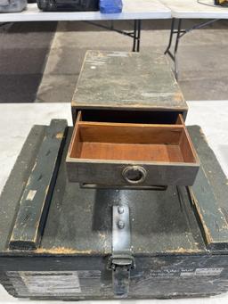 Lot of 2 wood storage boxes