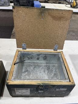 Lot of 2 wood storage boxes