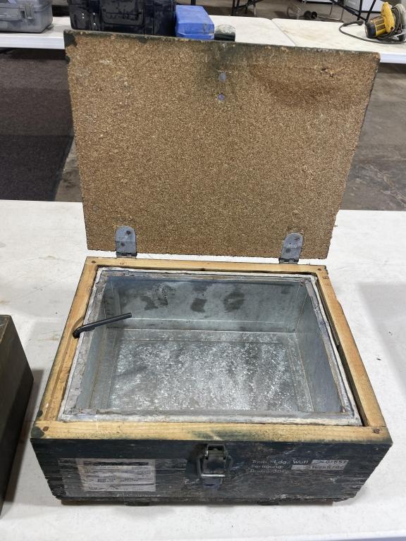 Lot of 2 wood storage boxes