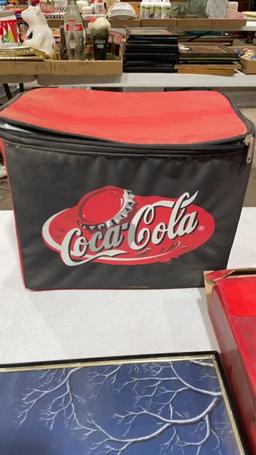 Coca-Cola framed print,chalkboard & cooler