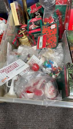 2 boxes of Christmas decorations