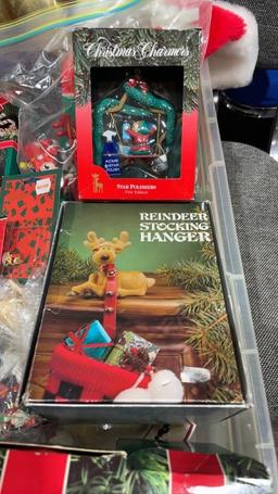 2 boxes of Christmas decorations