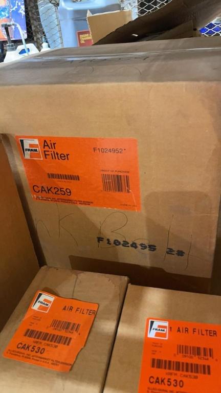 Lot of 9 FRAM air filters