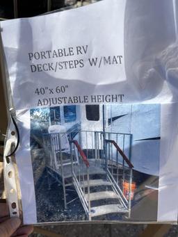 Portable RV deck/steps & mat