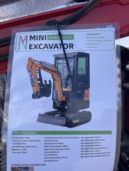 2024 MIVA VA13C Mini Excavator w/cab