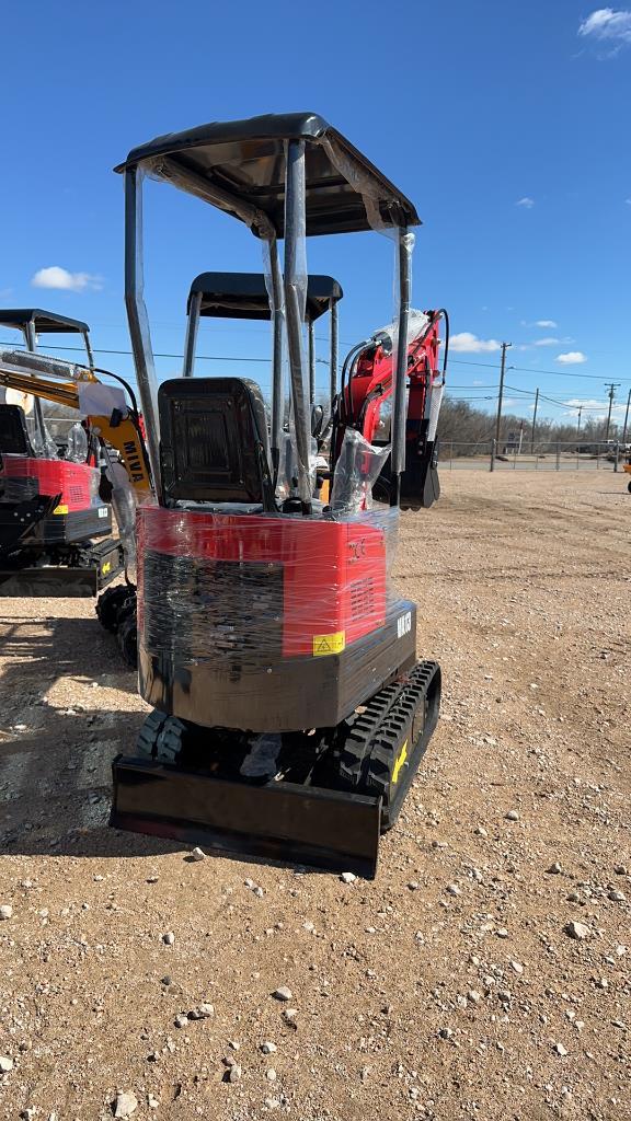 2024 Miva VA13 Mini Excavator Red