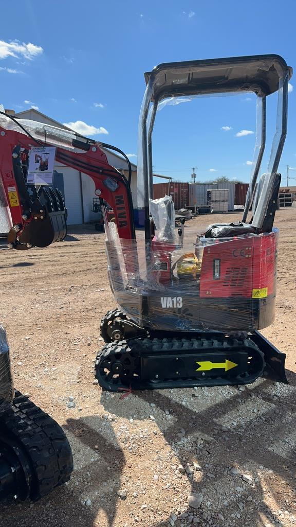2024 Miva VA13 Mini Excavator Red