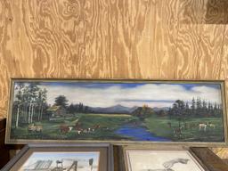 Large misc western paintings