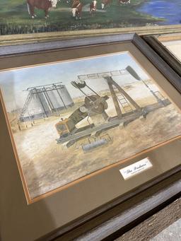 Large misc western paintings