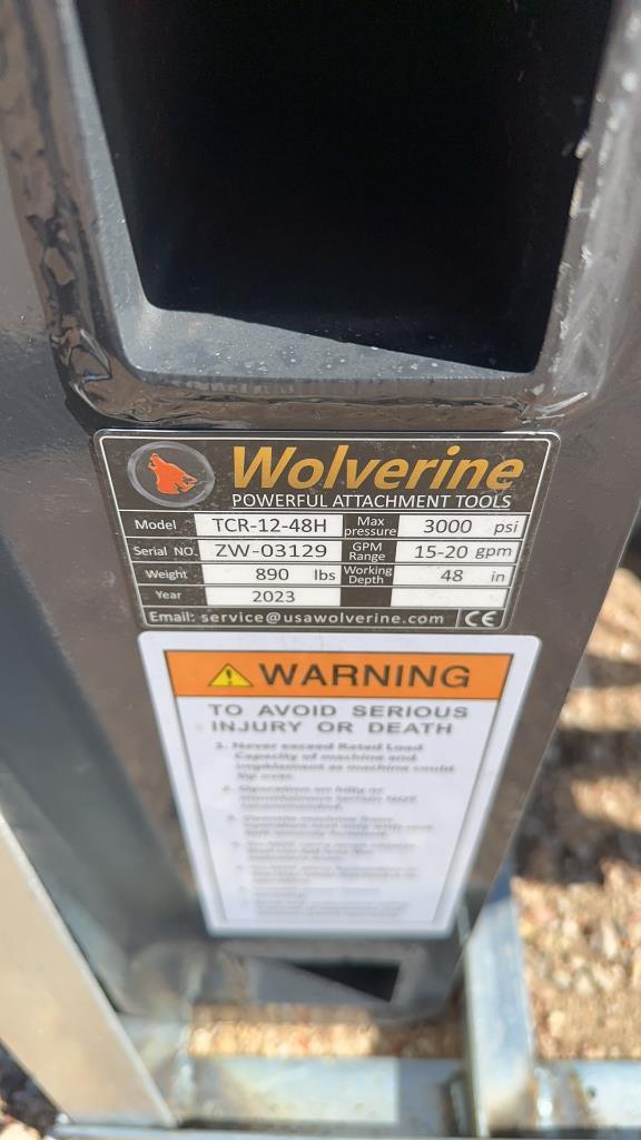 Wolverine Trencher for skid steer