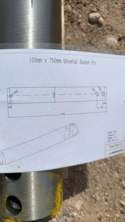 Lot of 2 100mm x 750mm Bucket pins