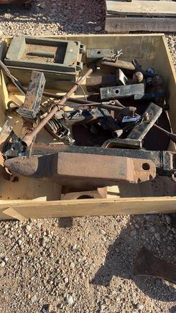 Misc hitches, trailer jack, anvil & tractor pins