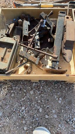 Misc hitches, trailer jack, anvil & tractor pins