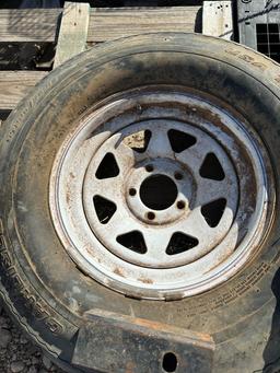 Tire & wheel, propane tank, hitch adapter &