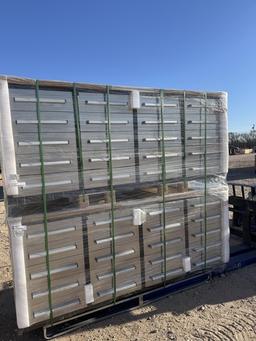 7' Work Bench 20 Drawers Stainless
