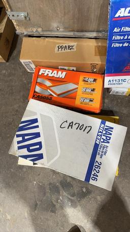 Large box of misc air filters