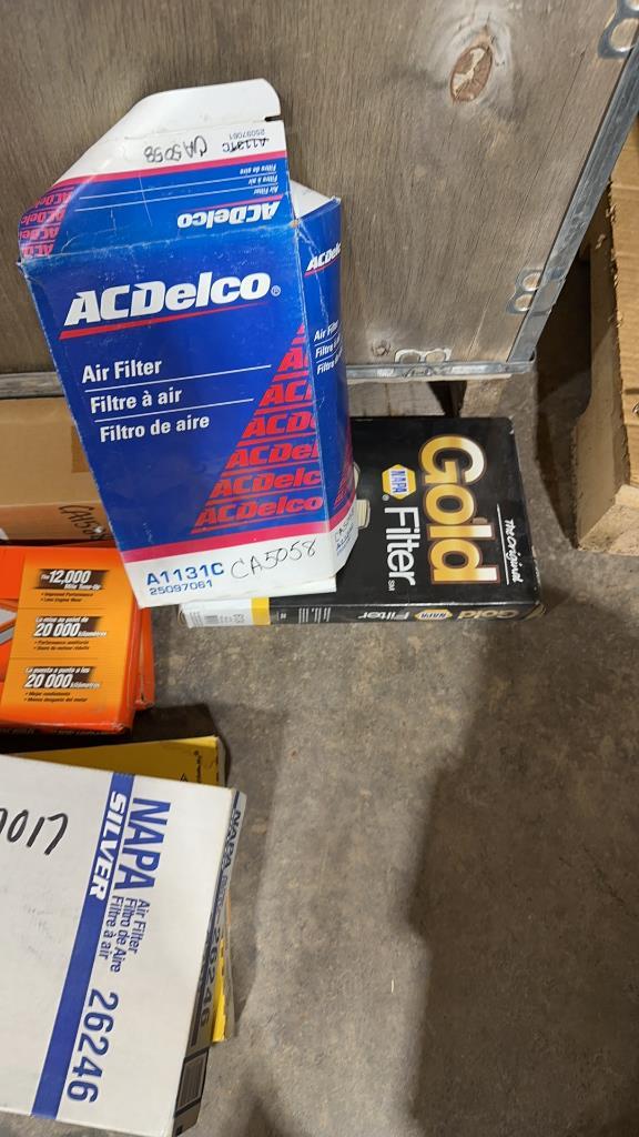 Large box of misc air filters