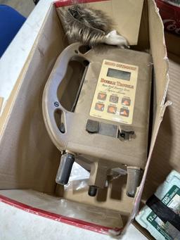 2 boxes of lights, fishing hooks & electric game