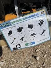 8pc Mini Excavator Attachment Set