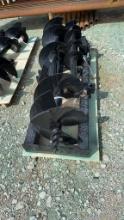 Auger for skid steer with 3 bits