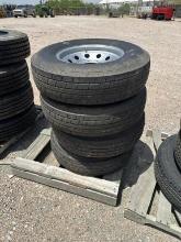 Set of 4—-235/80R16 tires & wheels