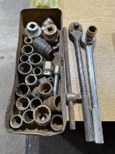 Lot of 3/4” drive sockets & ratchets